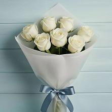Букет 7 Белых роз Эдлесс Лав #REPLACE_PRED# Жарковском