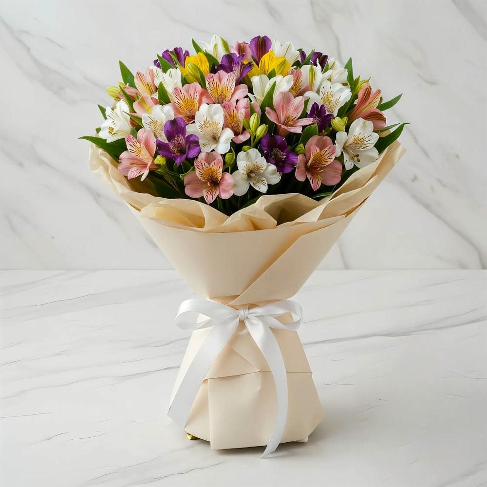 Букет цветов из: Альстромерии в Жарковском