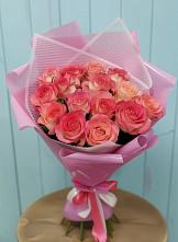 Букет 15 Розовых роз Равель в Жарковском