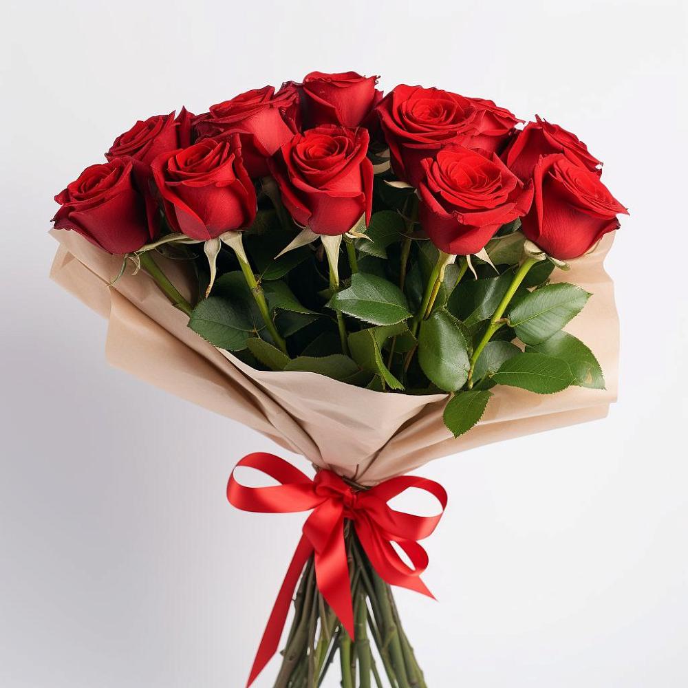 Букет 11 Красных роз Эдлесс Лав в Жарковском